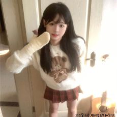 批发日系甜美<b class='q'>可爱</b>蝴蝶结小熊刺绣毛衣女学生秋冬季宽松百搭加厚针织衫