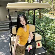 批发天猫优选 短袖<b class='q'>针织衫</b>女2026年夏基础款修身内搭纯欲显瘦打底上衣