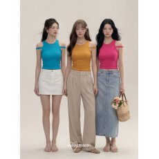 批发260克人棉纯欲性感吊带背心<b class='q'>女</b>夏设计小心机辣妹修身显瘦上衣无袖