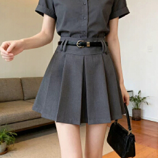 批发实拍百褶裙短裙女<b class='q'>夏季</b>2026新款西装裙小个子高高腰显瘦a字半身裙