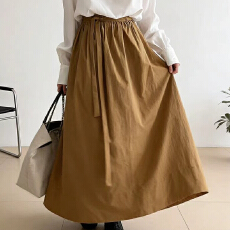 批发实拍褶皱肌理感山本风a字版半身裙女艺术生叠穿半裙古早日杂裙子