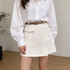 批发实拍<b class='q'>不规则</b>西装<b class='q'>半身裙</b>女春夏2026新款A字裙短裙高腰包臀裙裤裙子