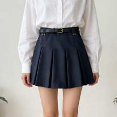 批发实拍学院风辣妹减龄西装<b class='q'>百褶</b>短裙女夏洋气休闲a字防走光<b class='q'>半身裙</b>子