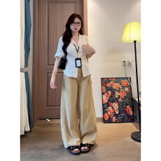 批发大码胖mm韩系气质条纹衬衫女<b class='q'>夏</b>季2025新款设计感小众百搭修身上衣