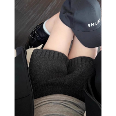 批发大码胖妹妹性感辣妹风高腰短裤女秋冬季新款巨显瘦巨百搭针织短裤