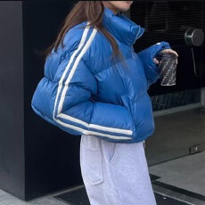 批发韩版简约复古百搭棉衣短款<b class='q'>时尚</b>立领运动外套保暖面包服款