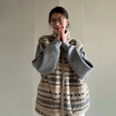 批发2025新款巨好看羊羔毛马甲<b class='q'>背心</b>女秋冬费尔岛叠穿韩系保暖外套上衣