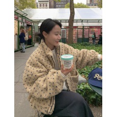 批发爱心立领保暖羊羔毛宽松百搭<b class='q'>卫衣</b>夹克外套