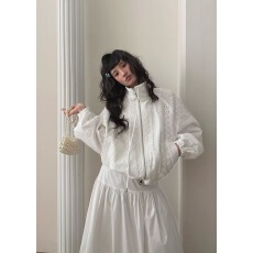 批发有货 chic<b class='q'>百搭</b>小众刺绣蕾丝风衣外套