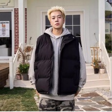 批发手塞棉 国潮马甲棉服<b class='q'>男</b>女秋冬加厚保暖纯色百搭立领<b class='q'>背心</b>棉衣