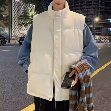 批发羽绒马甲<b class='q'>男</b>士2024新款秋冬季<b class='q'>背心</b>美式坎肩棉马夹潮牌<b class='q'>男</b>生大码外套