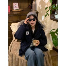 批发工装棉服女<b class='q'>短款</b>韩系宽松学生派克棉衣棉袄2025冬装新款大毛领外套