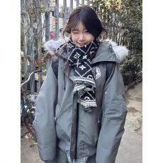 批发羽绒棉服女2025年<b class='q'>新款</b>冬季工装派克服大毛领情侣加厚棉袄棉衣外套