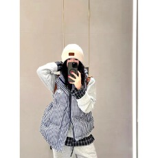 批发美式格子棉服<b class='q'>马甲</b><b class='q'>女款</b>2025秋冬新款棉袄韩系宽松外搭棉衣<b class='q'>马夹</b>外套