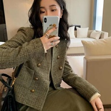 批发法式复古小香风外套女秋冬季大码胖妹妹加厚宽松显瘦<b class='q'>短</b>款开衫毛衣