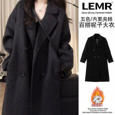 批发爆款灰色毛呢<b class='q'>外套</b><b class='q'>女</b>秋冬新款韩系小个子高级感中长款呢子<b class='q'>大</b>衣