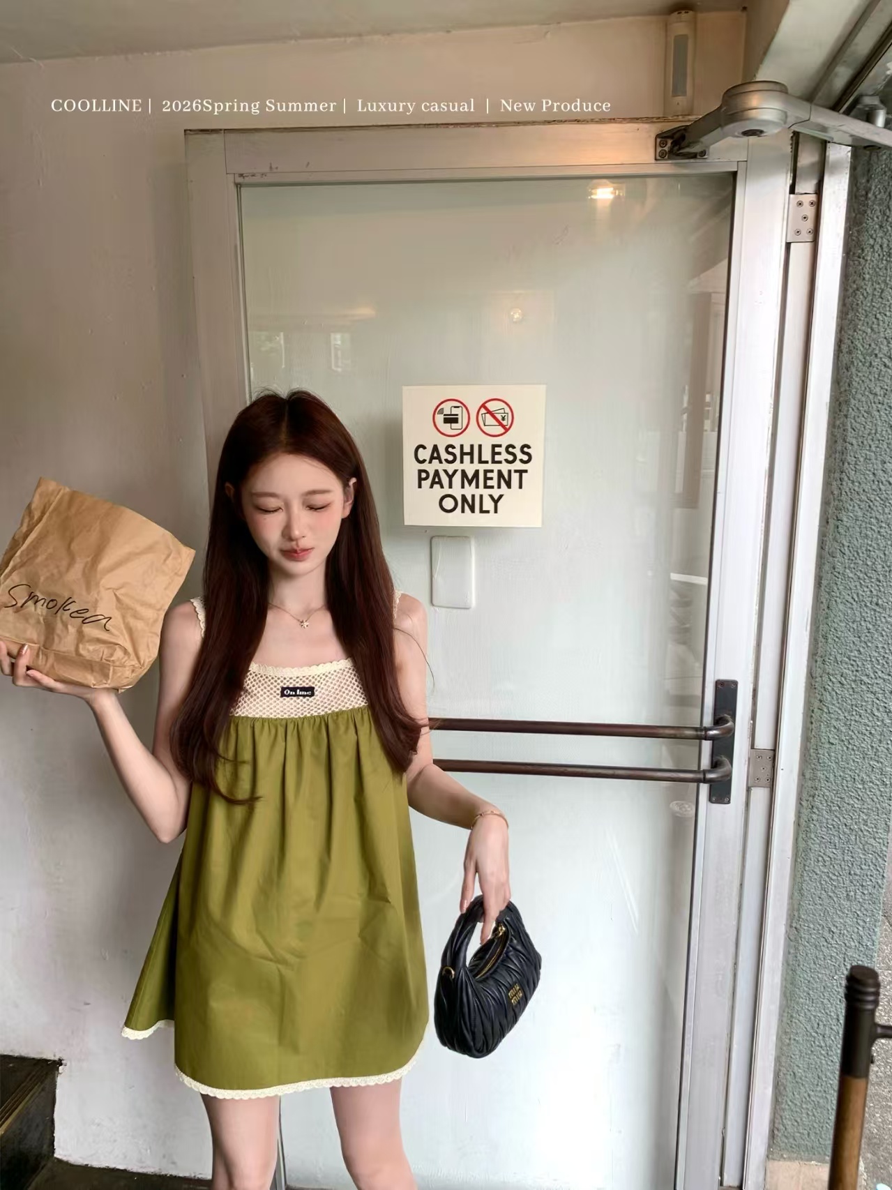 BY26473# 新款夏季网格拼背心裙 服裝批發女裝批發服飾貨源