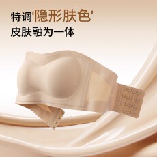 批发无肩带内衣女防滑聚拢小胸无痕无钢圈粉底液抹胸夏薄款美背文胸罩