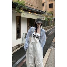 批发原版质量设计感休闲套装<b class='q'>女</b>秋季短款衬衫长袖防晒衣<b class='q'>休闲裤</b>三件套潮