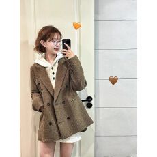 批发原版质量2025春秋新款韩系<b class='q'>西装</b>外套＋连帽加绒长袖连衣裙两件套潮