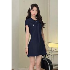 批发原版韩系圆领刺绣短袖连衣裙外搭披肩<b class='q'>女</b>夏季<b class='q'>新款</b>学院风减龄短裙潮