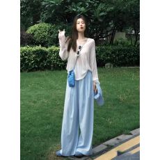 批发韩系针织防晒冰丝女2026春夏新款罩衫慵懒风穿搭高级感上衣潮