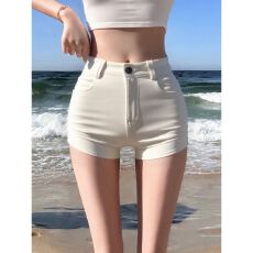 批发韩系辣妹高腰超<b class='q'>短裤</b>女夏季弹力修身百搭热裤休闲裤美式紧身包臀裤