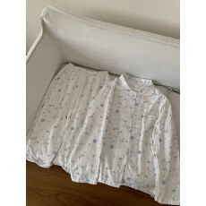 批发黛琳芬棉纱长袖女士睡衣套装方领<b class='q'>春秋</b>纯棉卡通家居服pajamas316