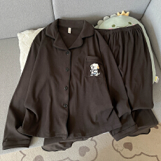 批发黛琳芬德绒长袖男士睡衣休闲秋冬季保暖可外出家居服pajamas331