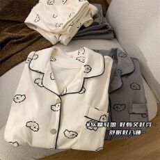 批发[黛琳芬]德绒长袖<b class='q'>长裤</b><b class='q'>男</b>士睡衣秋冬韩系情侣款家居服pajamas347