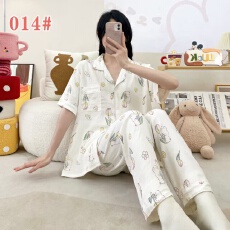 批发[黛琳芬]60款云朵棉<b class='q'>短袖</b>长<b class='q'>裤</b>女士睡衣卡通薄款家居服pajamas371