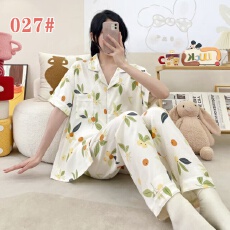 批发[黛琳芬]60款云朵棉<b class='q'>短袖</b>长<b class='q'>裤</b>女士睡衣卡通薄款家居服pajamas371