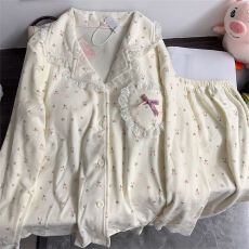 批发[黛琳芬]德绒长袖<b class='q'>女士</b>睡衣秋冬季韩系ins风少女家居服pajamas378