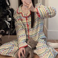 批发[黛琳芬]云朵棉女士睡衣秋冬季韩系ins薄款少女<b class='q'>家居服</b>pajamas377