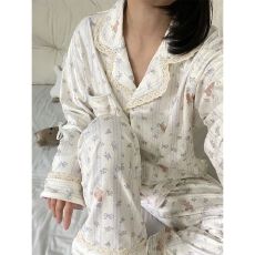 批发[黛琳芬]德绒<b class='q'>长袖</b>女士睡衣秋冬季韩系ins风少女<b class='q'>家居服</b>pajamas378