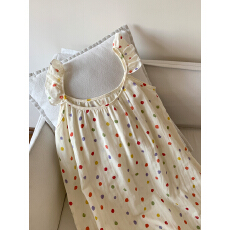 批发[黛琳芬]<b class='q'>纯棉</b>棉纱吊带睡裙睡衣女春夏韩系印花<b class='q'>家居服</b>pajamas398