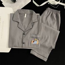 批发[黛琳芬]云朵棉4个色长袖<b class='q'>男</b>士睡衣春秋青年休闲家居服pajamas403