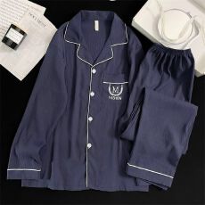 批发[黛琳芬]云朵棉4个色长袖<b class='q'>男</b>士睡衣春秋青年休闲家居服pajamas403