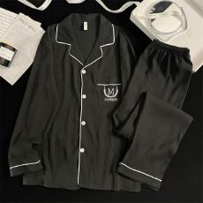 批发[黛琳芬]云朵棉4个色长袖<b class='q'>男</b>士睡衣春秋青年休闲家居服pajamas403