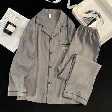 批发[黛琳芬]云朵棉4个色长袖<b class='q'>男</b>士睡衣春秋青年休闲家居服pajamas403