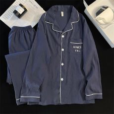 批发[黛琳芬]云朵棉4个色长袖<b class='q'>男</b>士睡衣春秋青年休闲家居服pajamas403