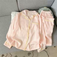 批发[黛琳芬]云朵棉4个色长袖女士睡衣韩系<b class='q'>糖果</b>色家居服pajamas403