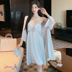 批发[黛琳芬]4色带胸垫冰雪丝吊带睡裙女士<b class='q'>睡衣</b><b class='q'>丝绸</b>性感家居服pajamas