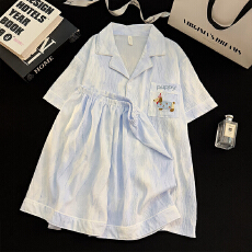 批发[黛琳芬]云朵棉<b class='q'>男士</b>睡衣休闲夏季新款青年家居服工厂睡衣批发410