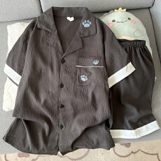 批发[黛琳芬]云朵棉<b class='q'>男士</b>睡衣休闲夏季新款青年家居服工厂睡衣批发410