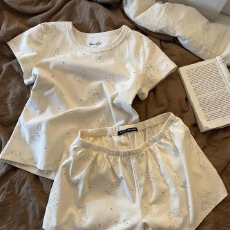 批发[黛琳芬]短袖女士家居服套装韩系印花少女夏天女士<b class='q'>睡衣</b>批发413