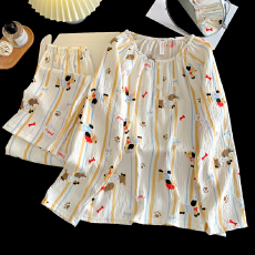 黛琳芬云朵棉女士家居服套装韩系套头加大码女士睡衣批发417