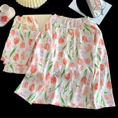 黛琳芬云朵棉女士家居服套装韩系套头加大码女士睡衣批发417