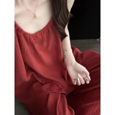 批发[黛琳芬]带胸垫吊带长裤<b class='q'>睡衣</b>韩系少女<b class='q'>夏季</b>甜美新款女士家居458
