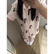 批发[黛琳芬]云朵棉三件套女士睡衣韩系<b class='q'>薄</b>款卡通翻领家居服两件套466